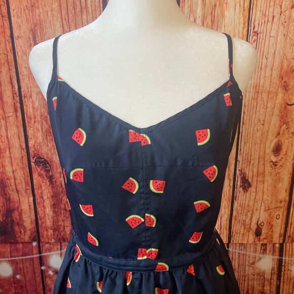J.Crew watermelon dress navy size 14 polyester adjustable straps - Picture 3 of 7